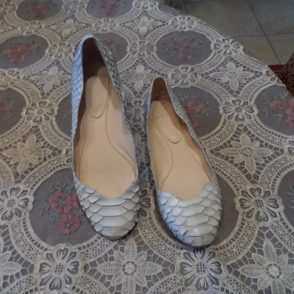 Alexandre Birman Light Blue Snake Skin Ballet Flats Size 6 - Picture 1 of 16